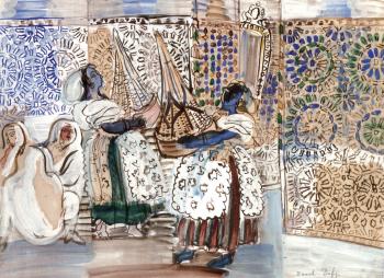 Reception chez le Pacha de Marrakech by 
																	Raoul Dufy