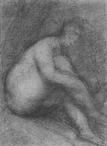 Femme nue assise by 
																	Achille Emperaire