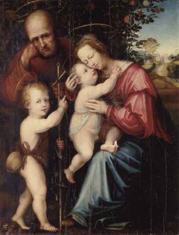 The Holy Family with the Infant Saint John the Baptist by 
																	Giovanni di Lorenzo Larciani