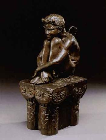 Elf, figure seated clasping his knees by 
																	Comte Eugene Niclas Clement de Astaniere