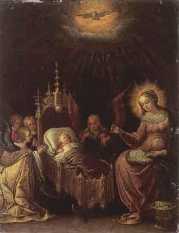 The Nativity by 
																	Cornelis de Baellieur