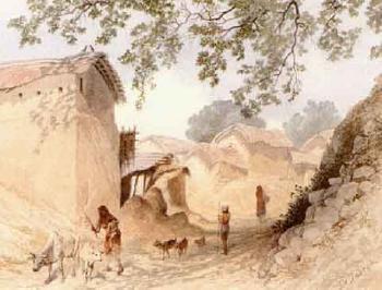 Rajput village, India by 
																	Frederick William de Fabeck