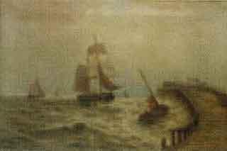 Shipping off the coast by 
																	Arthur Wylley