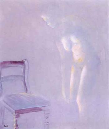 Female nude on chair by 
																	Sigurd Rakel