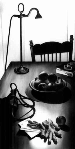 Still life with table lamp by 
																	Glenda Randerson