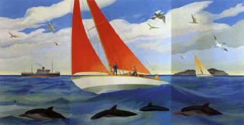Nautical triptych by 
																	James Turkington