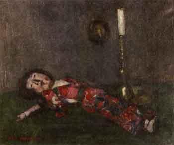 Still life with a Japanese doll by 
																	Alice Trubner