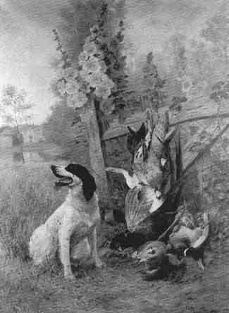 Retour de chasse by 
																	Edmond Adolphe Rudaux