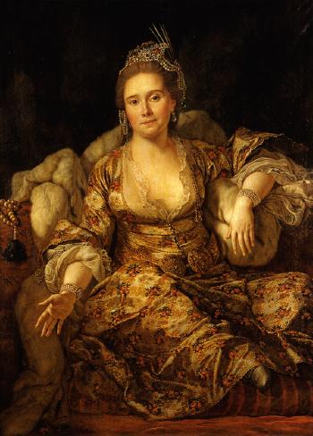 Portrait de la Comtesse de Vergennes en costume oriental by 
																	Antoine de Favray