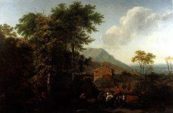 Landscape with figures and herd by 
																	Carl Ludwig Hackert