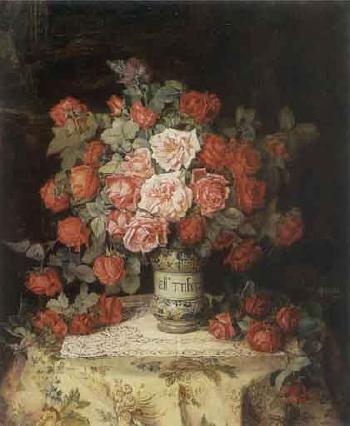 Still life with roses by 
																	Giovanni Olindo