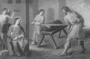 La Sainte Famille dan l'atelier du charpentier by 
																	Cornelis de Baellieur
