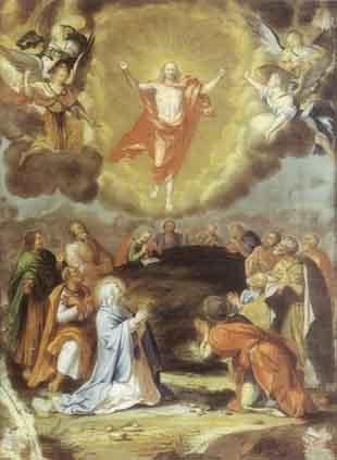 Christ en gloire entoure de la Vierge et des Apotres by 
																	Barbara Ab Eoch