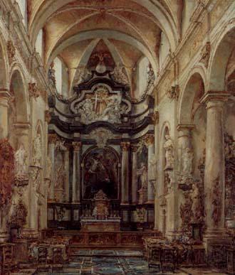 Interior of the Saint Gummar church in Lier by 
																	Frans Ros