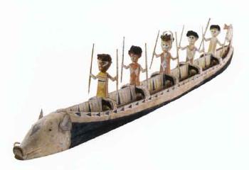 Malagan canoe by 
																	Old Sangal Lusem