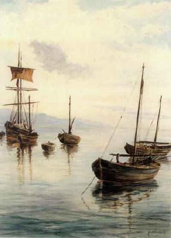 Fishing boats by 
																	Eduardo Olasolo