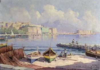 Naples harbour by 
																	Eugenio Tano