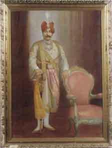 Portrait de maharajah en pied by 
																	N Jant