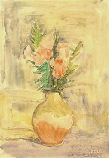 Flowers in vase by 
																	Zbigniew Pronaszko