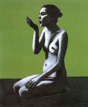 Kneeling female nude by 
																	Antoni Falat