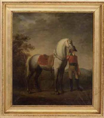 Officer with horse by 
																	C U Wallenstrand