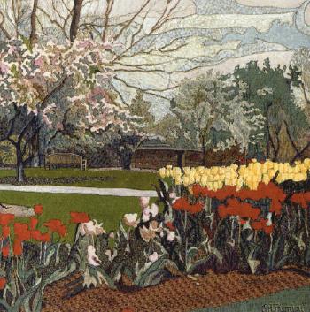 The tulip garden by 
																	Joel A Fremion