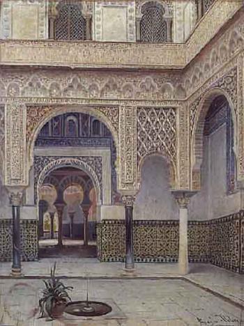 Patios of the Alhambra by 
																			 Ruiz Melero