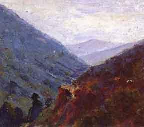 Landscape with mountain by 
																	Manuel Salces