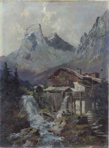 View in the Kaistertal, Tirol by 
																	Adolf Guggenberger
