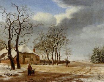 Winter landscape by 
																	Johann Christiaan Willem Safft