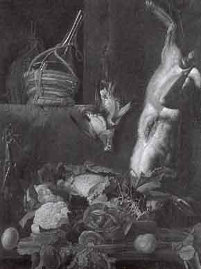 Still life of dead bird and rabbit by 
																	L Machini