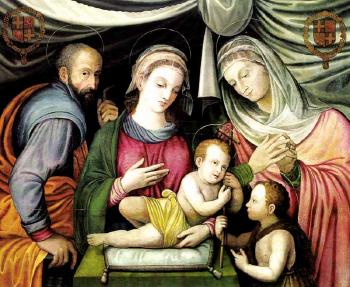 Holy Family with St Elizabeth and the infant St John by 
																	Nannoccio Capassini