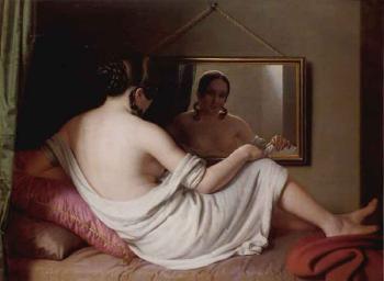 Girl before mirror by 
																	Anton Einsle
