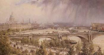 St Paul's from Waterloo Bridge, London by 
																	Auguste Ballin