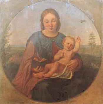 Virgin and child by 
																	 Nazarene School