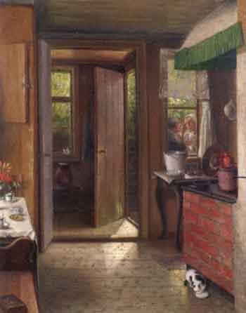 Sunday morning, Mother Beata's kitchen by 
																	Carl Reinhold Callmander