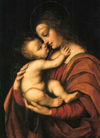 Madonna and Child by 
																	Marco d'Oggiono