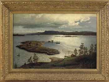 View from Sandviksfjorden by 
																	A Kruuse