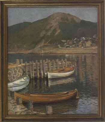 The harbour at Molle by 
																	Gunnar Wallentin