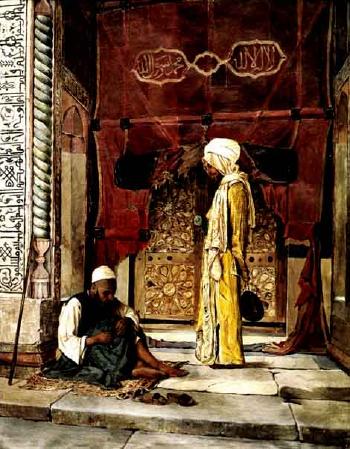 Beggar and rich Arab by 
																	Osman Hamdy-Bey