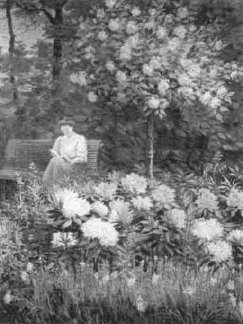 Femme lisant dans un parc by 
																	Jean Eyckelbosch