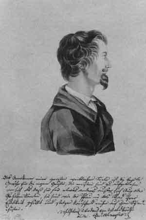 Profile of man by 
																	Anton Wilhelm Florentin von Zuccalmaglio