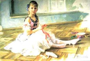 Before dancing lesson by 
																	Tatyana Yenikeyeva