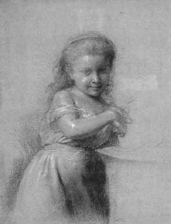 Young girl with bowl by 
																	 ZuBer-Buhler