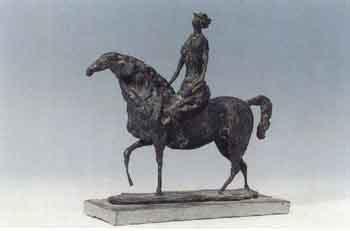 Rider trotting horse by 
																	Hugo Imfeld
