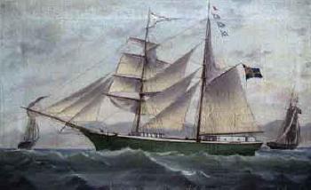Ship's portrait of Charlotta fran Goteborg by 
																	Basi Ivankovich