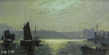 The South Bay, Scarborough by moonlight. By daylight by 
																			Alphonse Neumans