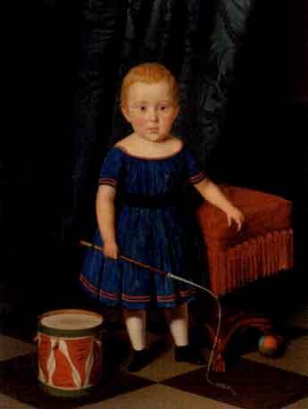 Portrait of Oscar Frederik Mollerup as a child by 
																	Andreas Hunaeus