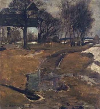 Untitled - landscape with chapel by 
																	Alfred Oesteritz