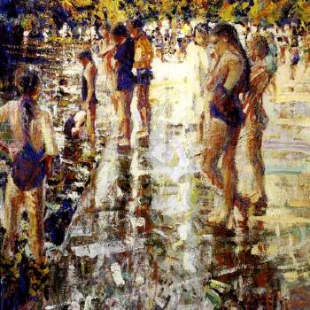 Towards evening, Lismore river pool by 
																	Arthur Maderson